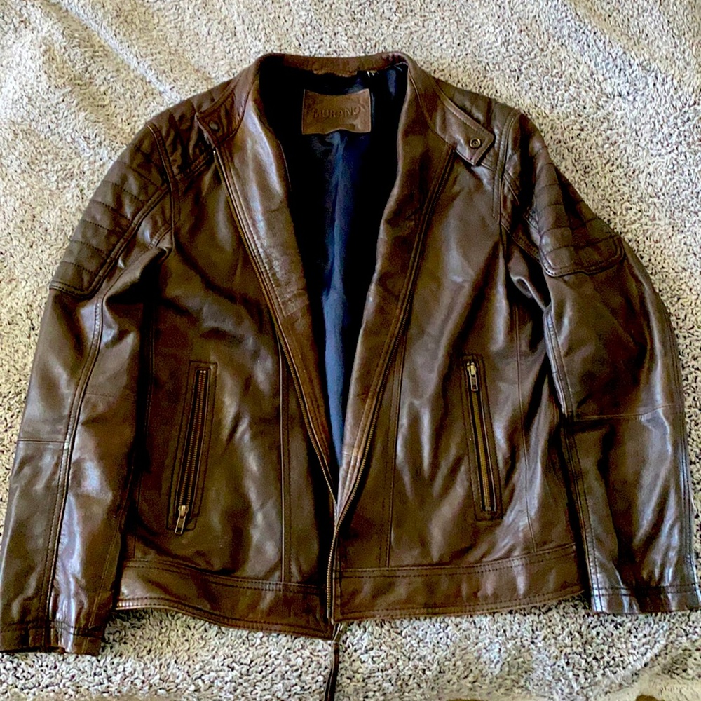 Murano Leather Biker Jacket